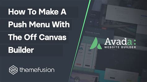 How To Make A Push Menu With The Avada Off .